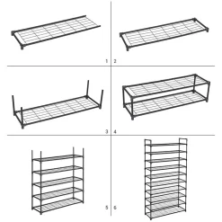 Hot SONGMICS Boîtes à chaussures lot de 6 gris