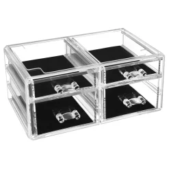 Fashion SONGMICS Boîtes à montres 12 cases noir