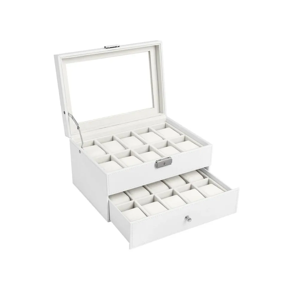 Flash Sale SONGMICS Boîtes à montres blanc