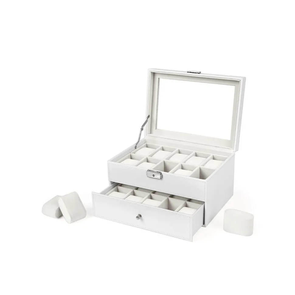 Flash Sale SONGMICS Boîtes à montres blanc