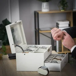 Flash Sale SONGMICS Boîtes à montres blanc