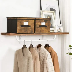 Store SONGMICS Boîtes de rangement pliables Marron Rustique + Noir