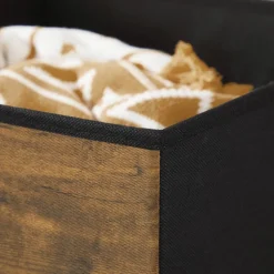 Store SONGMICS Boîtes de rangement pliables Marron Rustique + Noir