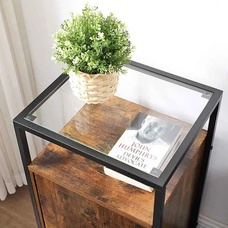 Sale SONGMICS Bout de canapé industriel