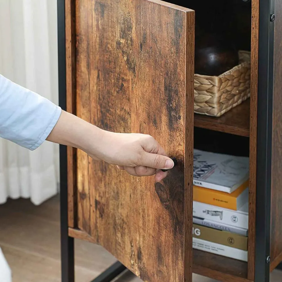 Sale SONGMICS Bout de canapé industriel