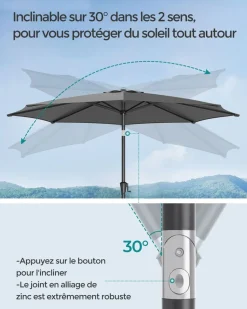 Shop SONGMICS Brise-vue 6 x 0,75 m anthracite Gris