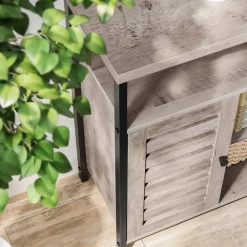 Clearance SONGMICS Buffet 2 portes grège