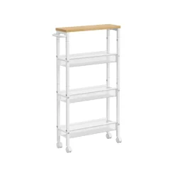 Outlet SONGMICS Buffet 2 portes persiennes Brun Vintage Noir