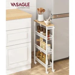 Outlet SONGMICS Buffet 2 portes persiennes Brun Vintage Noir