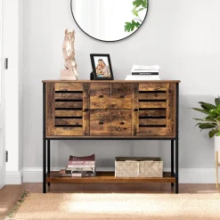 Cheap SONGMICS Buffet aéré Brun Vintage Noir