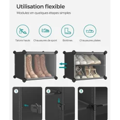 Flash Sale SONGMICS Buffet avec placards et étagères Marron Rustique