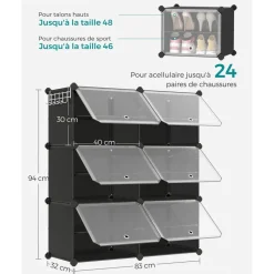 Flash Sale SONGMICS Buffet avec placards et étagères Marron Rustique