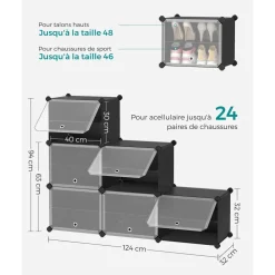 Flash Sale SONGMICS Buffet avec placards et étagères Marron Rustique