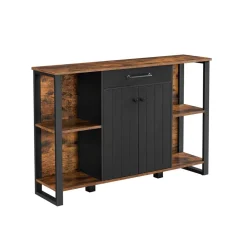 Cheap SONGMICS Buffet avec tiroir portes Marron Rustique Et Noir