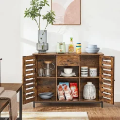 Flash Sale SONGMICS Buffet ouvert fermé industriel Blanc