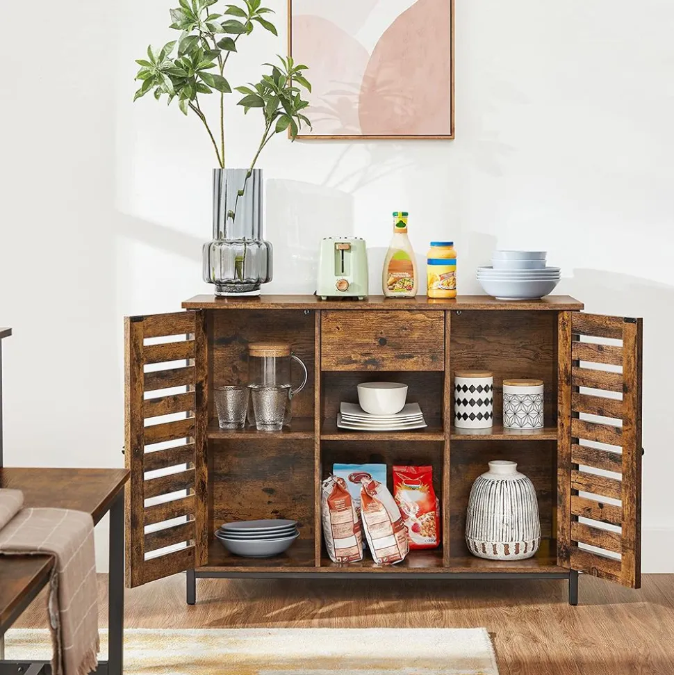 Flash Sale SONGMICS Buffet ouvert fermé industriel Blanc