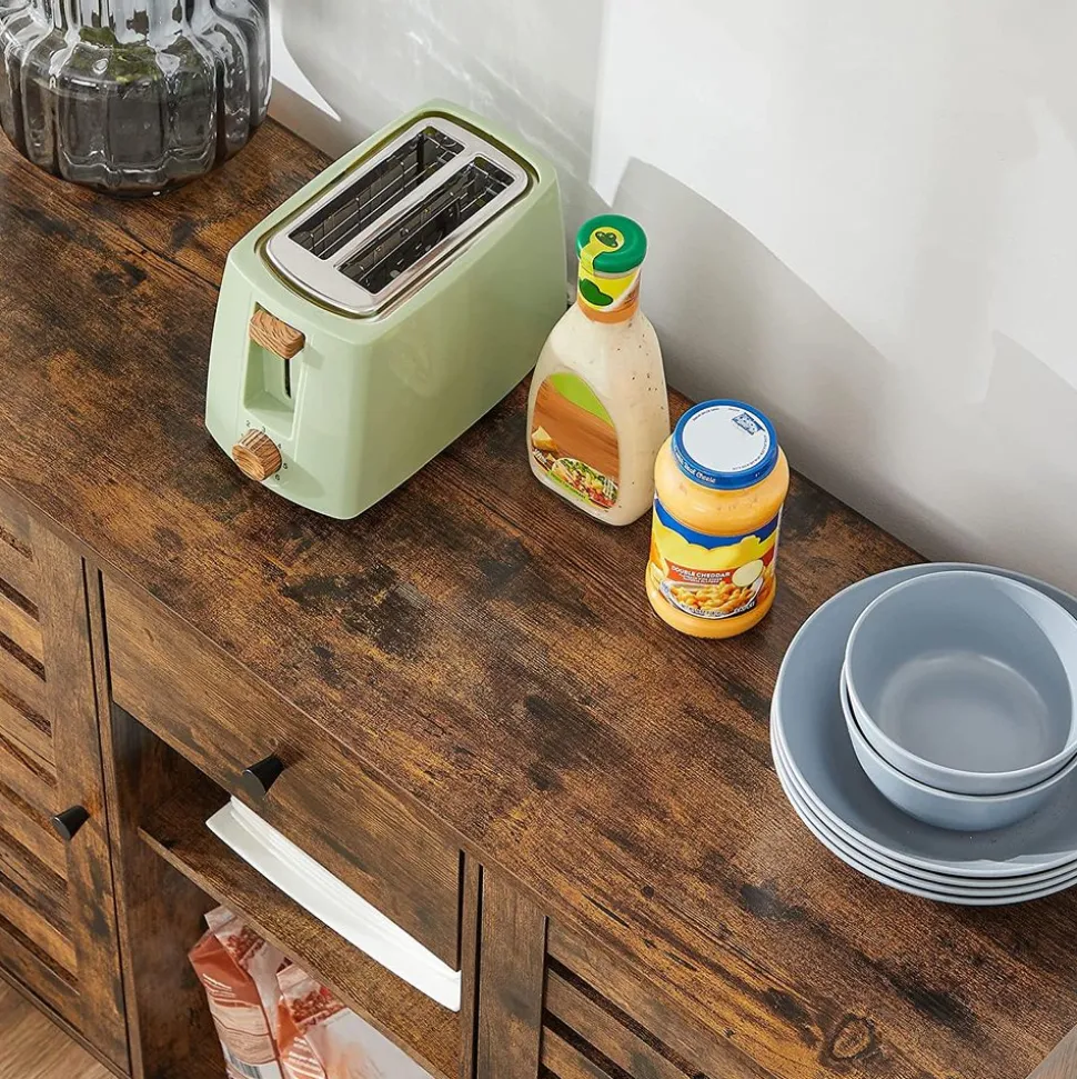 Flash Sale SONGMICS Buffet ouvert fermé industriel Blanc