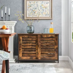 Flash Sale SONGMICS Buffet portes coulissantes Blanc