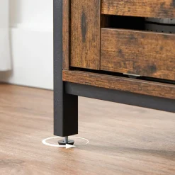 Fashion SONGMICS Buffet portes persiennes Noir