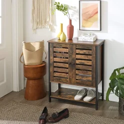 Flash Sale SONGMICS Buffet portes persiennes Marron Rustique