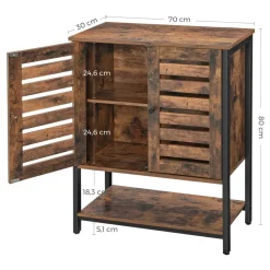 Flash Sale SONGMICS Buffet portes persiennes Marron Rustique