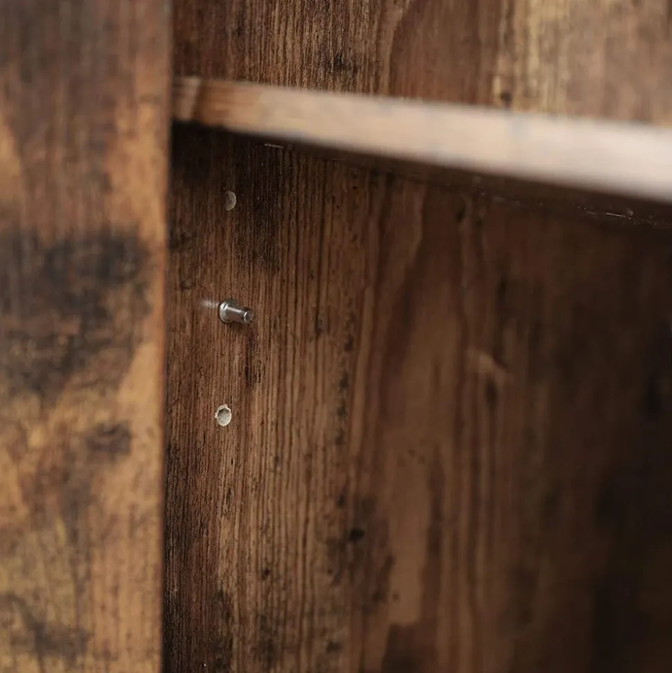 Outlet SONGMICS Buffet verre industriel Noir