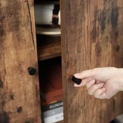 Outlet SONGMICS Buffet verre industriel Noir