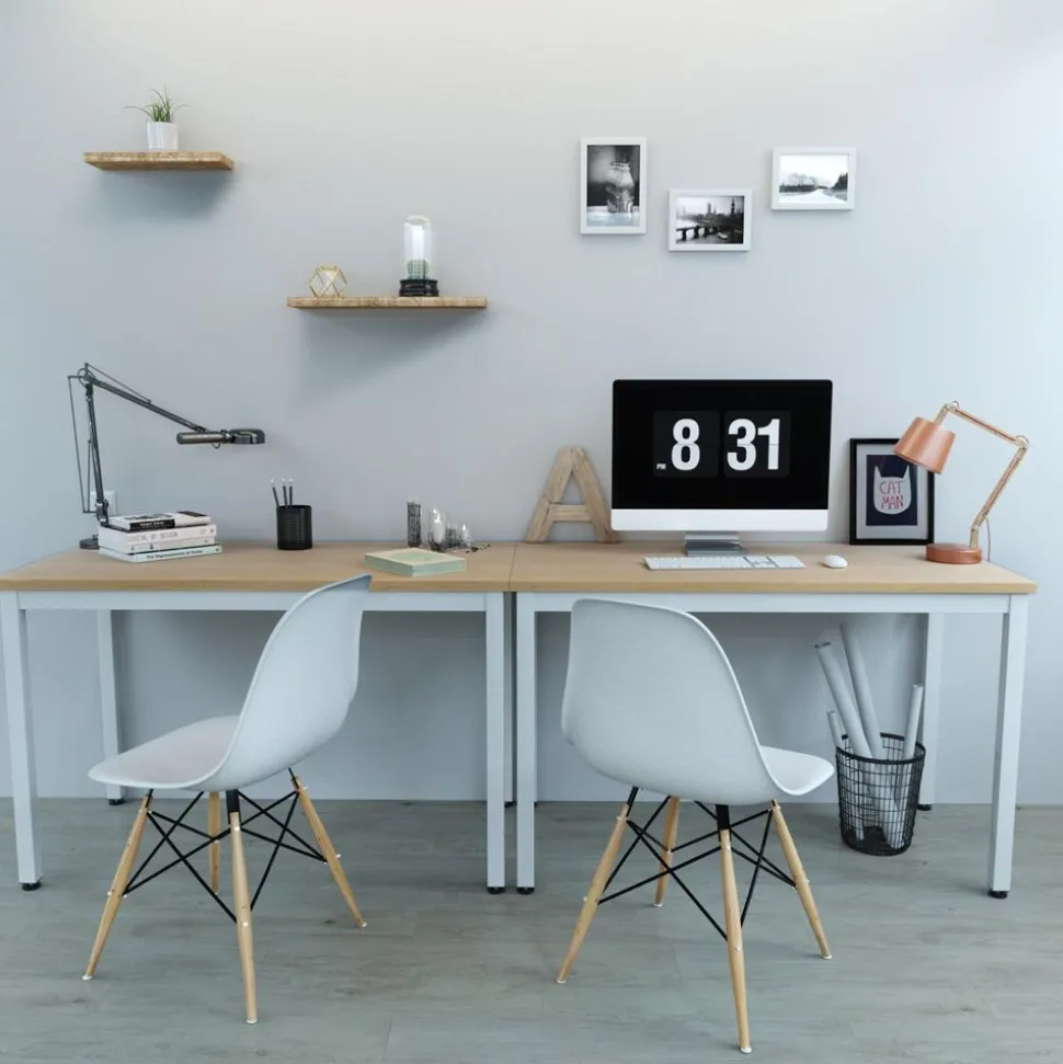 Online SONGMICS Bureau 120 cm boisé blanc