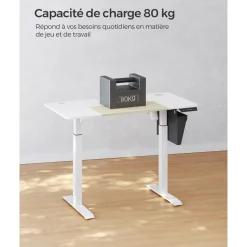 Store SONGMICS Bureau 120 cm grège