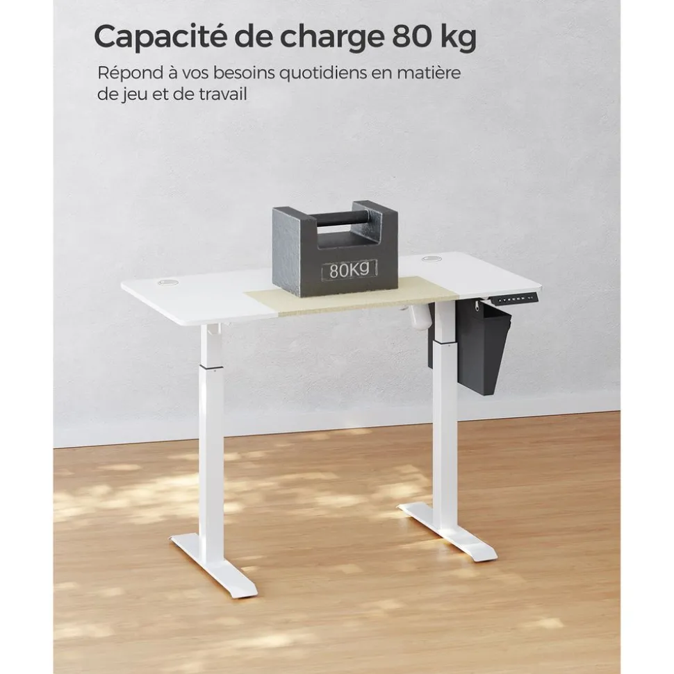 Store SONGMICS Bureau 120 cm grège