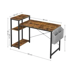 Cheap SONGMICS Bureau 120 cm industriel Blanc