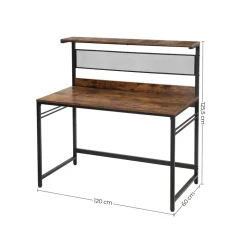 Cheap SONGMICS Bureau 120 cm industriel Blanc