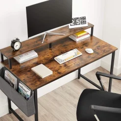 Sale SONGMICS Bureau 118 cm industriel Noir