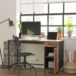 Online SONGMICS Bureau 118 cm industriel Blanc