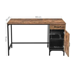 Online SONGMICS Bureau 118 cm industriel Blanc