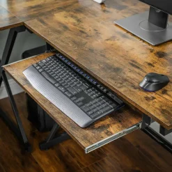 Outlet SONGMICS Bureau 118 cm industriel Noir