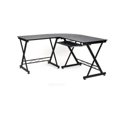 Outlet SONGMICS Bureau 118 cm industriel Noir