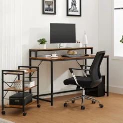 Online SONGMICS Bureau 118 cm industriel Noir