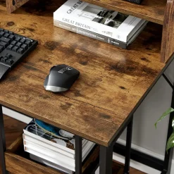 Outlet SONGMICS Bureau 120 cm industriel Noir