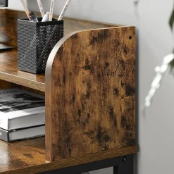 Outlet SONGMICS Bureau 120 cm industriel Noir