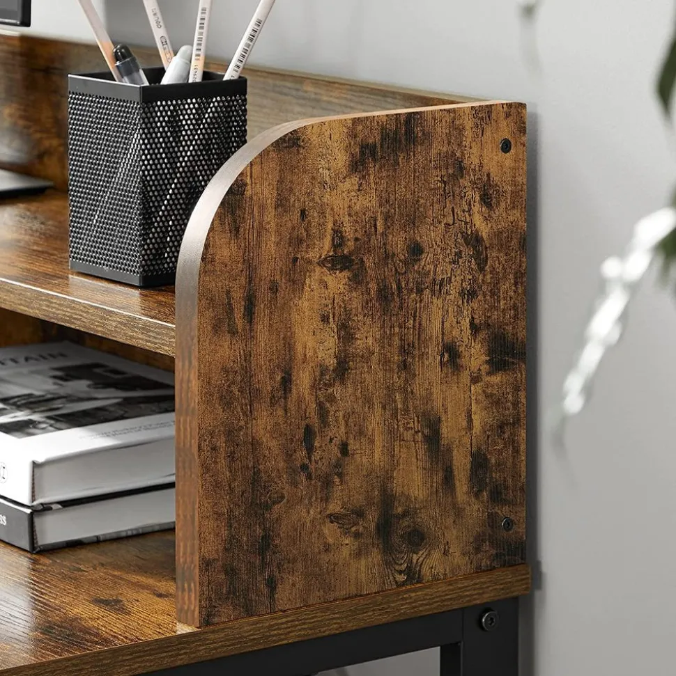 Outlet SONGMICS Bureau 120 cm industriel Noir