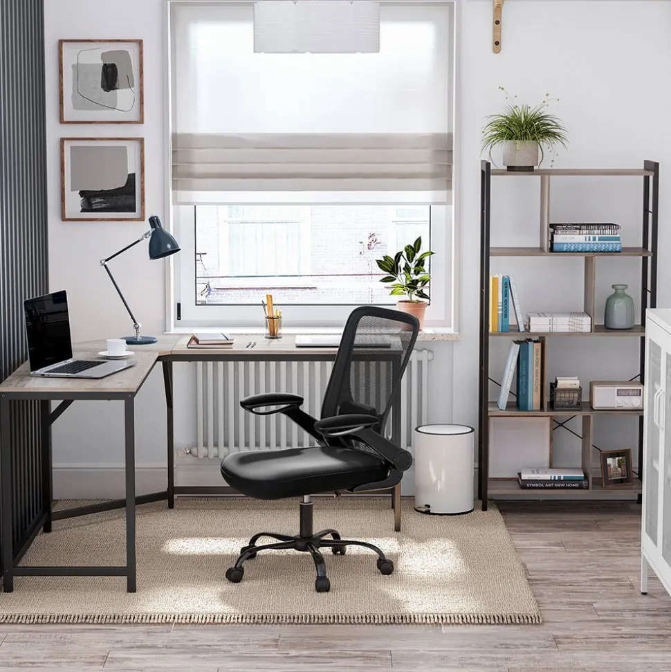 Outlet SONGMICS Bureau 85 cm industriel Marron rustique