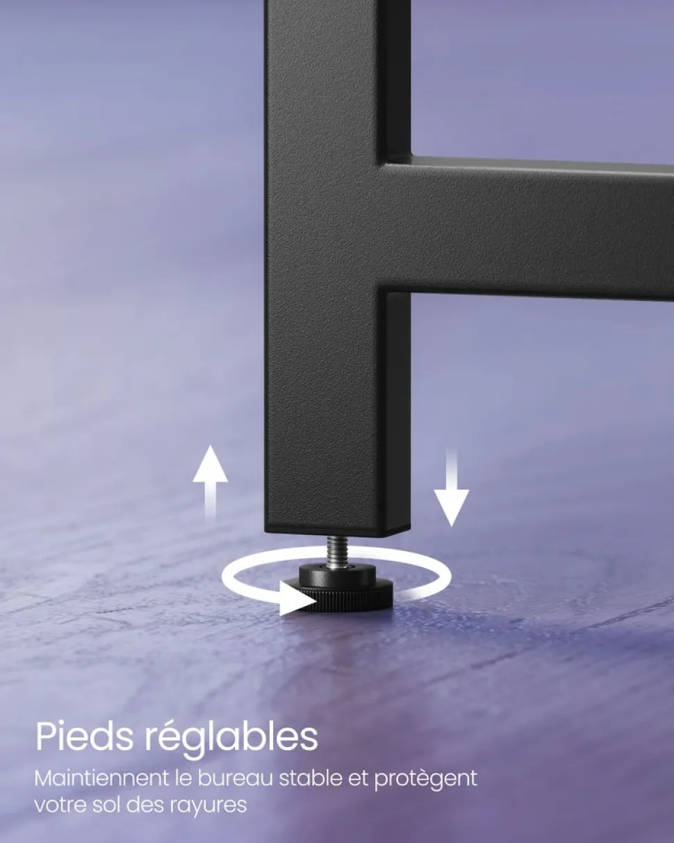 Outlet SONGMICS Bureau 85 cm industriel Marron rustique