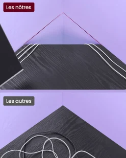 Outlet SONGMICS Bureau 85 cm industriel Marron rustique