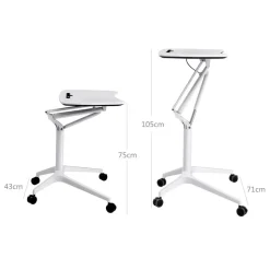 Cheap SONGMICS Bureau 80 cm industriel Noir