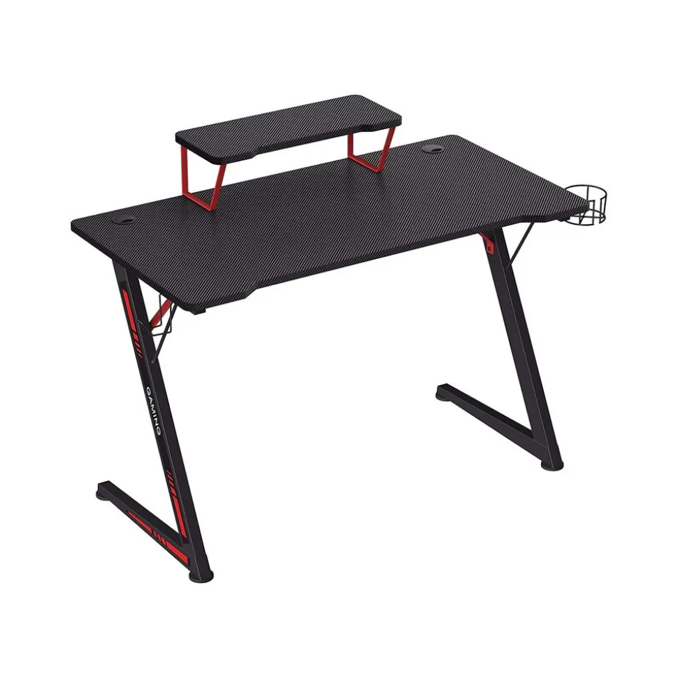 Outlet SONGMICS Bureau 110 cm industriel Noir