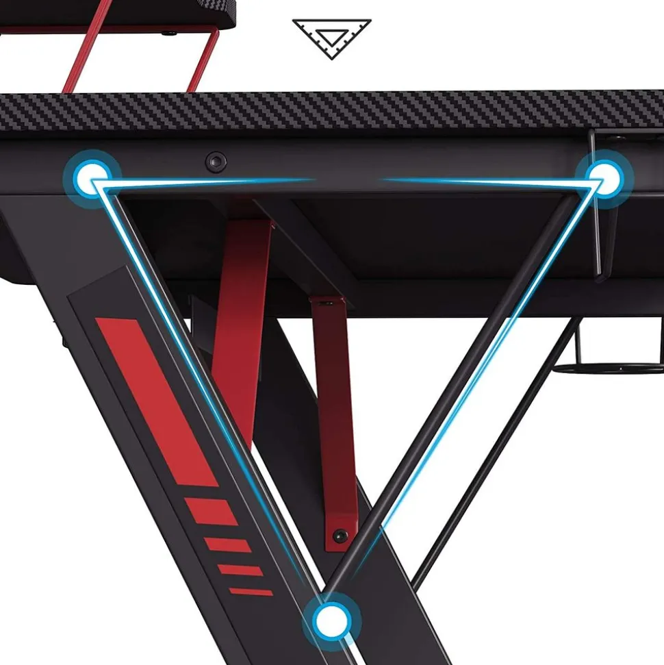 Outlet SONGMICS Bureau 110 cm industriel Noir