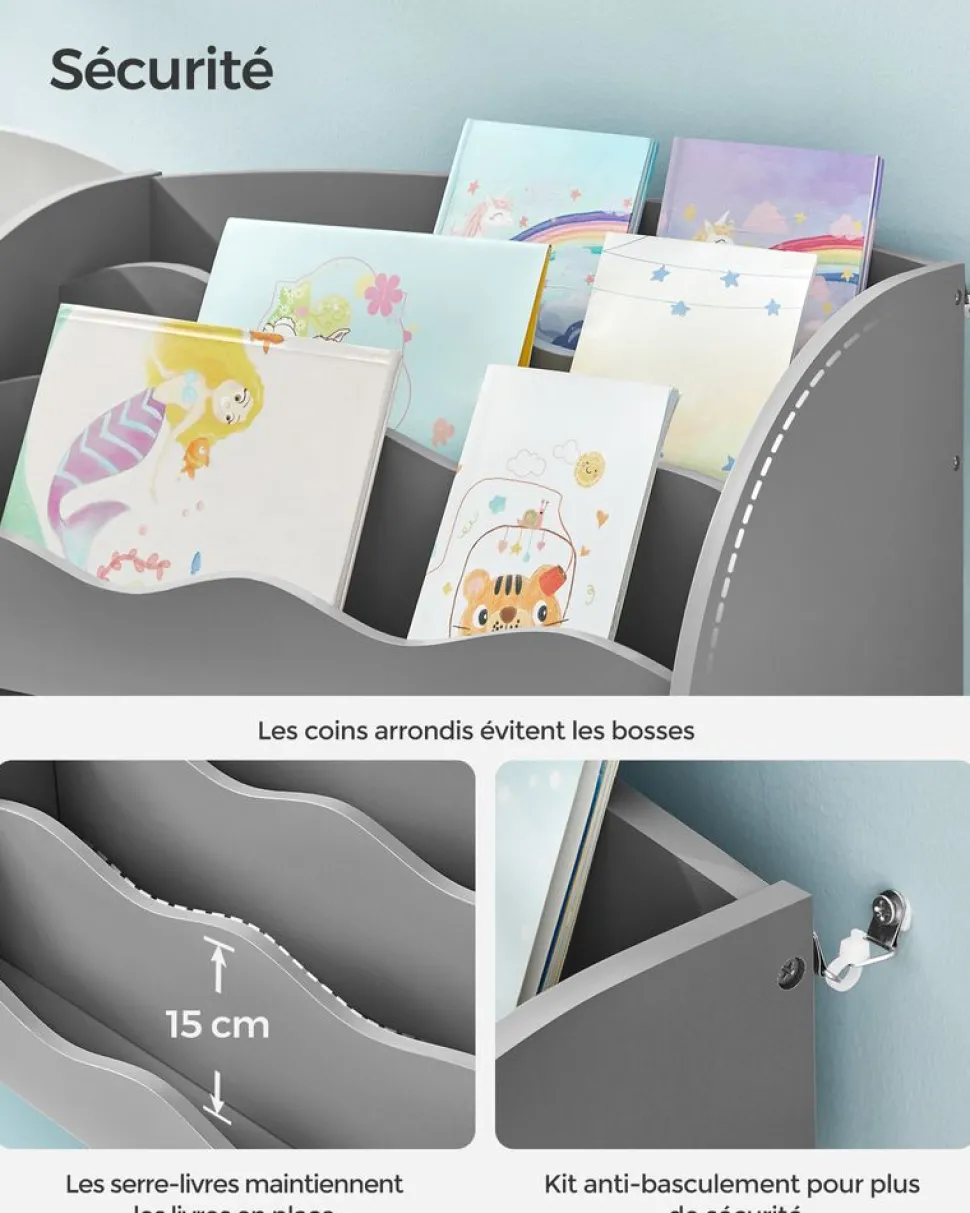 New SONGMICS Bureau 100 cm industriel Marron Rustique