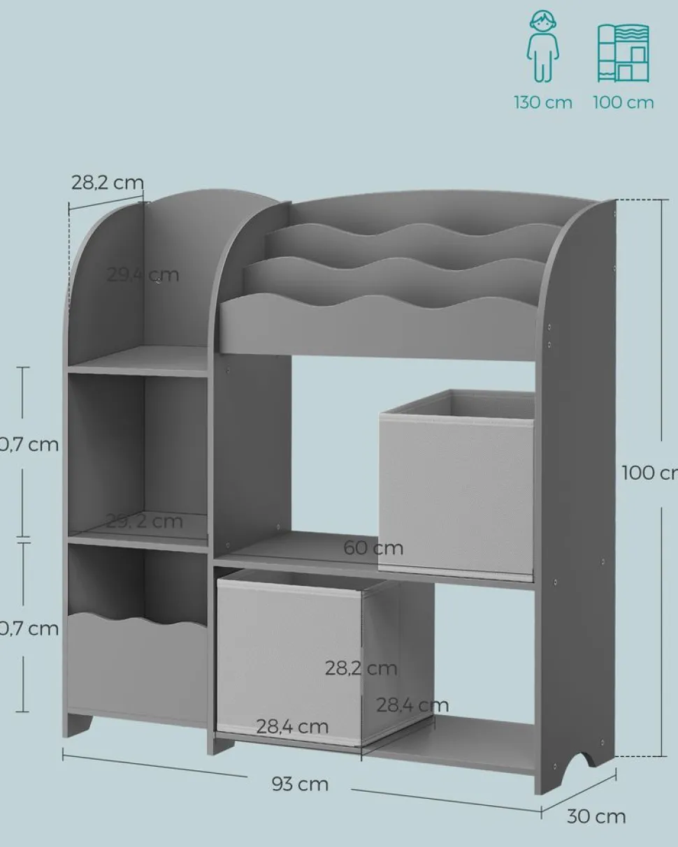 New SONGMICS Bureau 100 cm industriel Marron Rustique