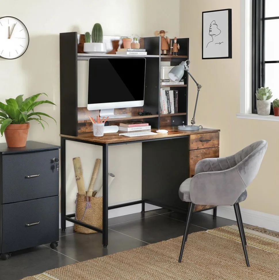 New SONGMICS Bureau 100 cm industriel